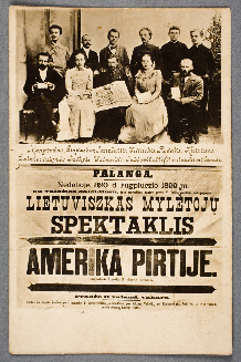 "Amerika Pirty" plakatas ir atvirukas